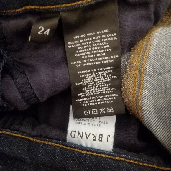 J Brand Straight Leg Dark Blue Stretch Denim Jeans - Picture 10 of 11